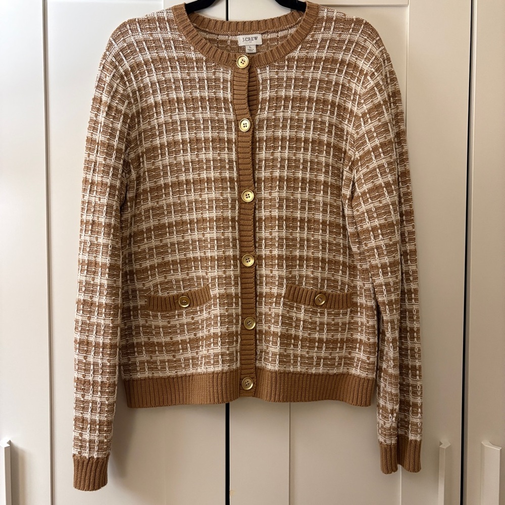 Tweed Lady Cardigan Sweater, JCrew Factory - Picture 2 of 5